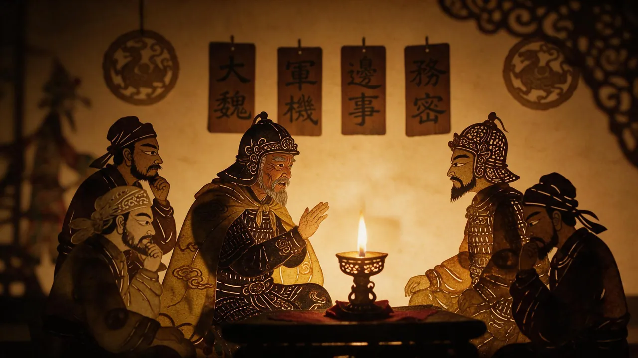 Shadow play · council in the war tent