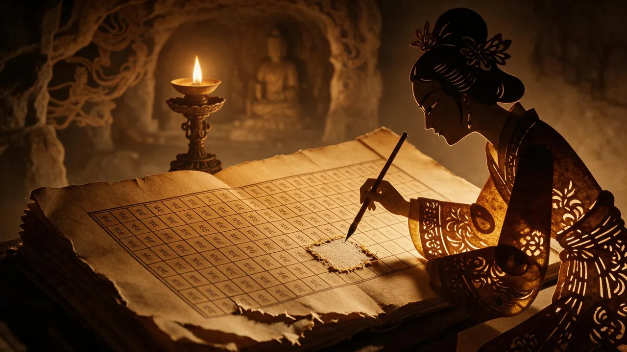 Shadow play · Mulan doffing her armour and returning home