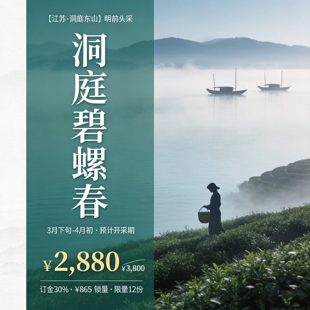 First Pick pre-order | Dongting Biluochun · Dongshan First Pick, Grade One, 250g gift box